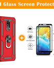 Red / LG stylo 5/5X/5V / With Tempered Glass Screen Protector