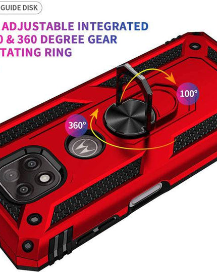 2022 Luxury Armor Ring Bracket Phone case For MOTO G Power 2021 With 2-Pack Screen Protectors - Libiyi