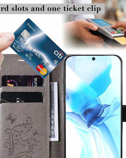 3D Embossed Butterfly Wallet Phone Case For Samsung - Libiyi
