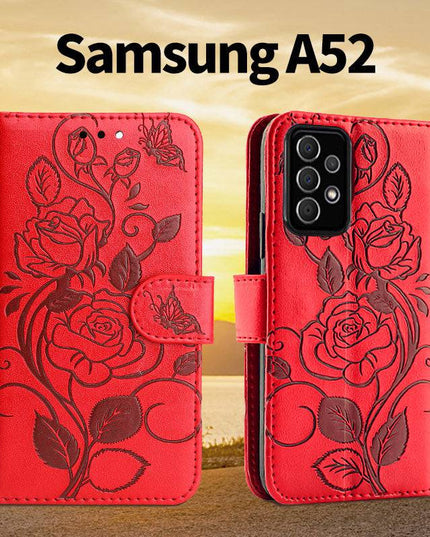 3D Embossed Rose Wallet Case For Samsung A52(4G/5G) - Libiyi