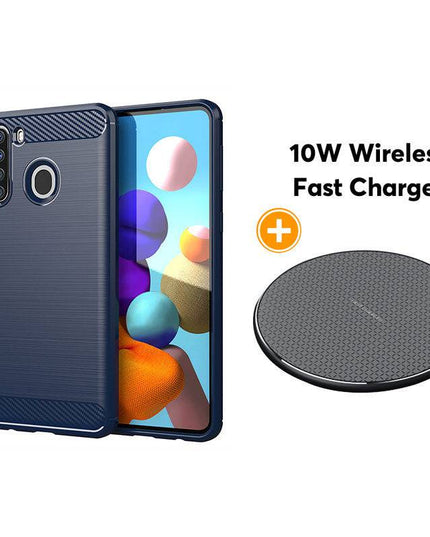 Luxury Carbon Fiber Case For Samsung A21(US and EU Version) - Libiyi