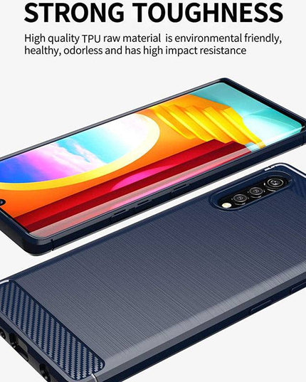 Luxury Carbon Fiber Case For LG Velvet With 2-Pack Screen Protectors - Libiyi