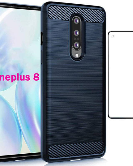 Luxury Carbon Fiber Case For OnePlus 8 With Screen Protector - Libiyi