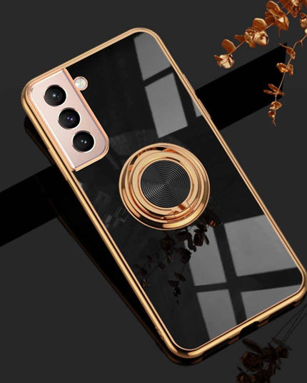 Shiny Plating Built-in Finger Ring Case For Samsung S21 - Libiyi