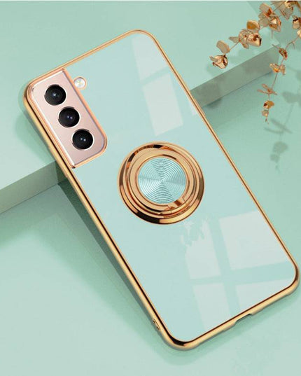 Shiny Plating Built-in Finger Ring Case For Samsung S21 - Libiyi