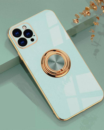 Shiny Plating Built-in Finger Ring Case For iPhone 12 Series - Libiyi