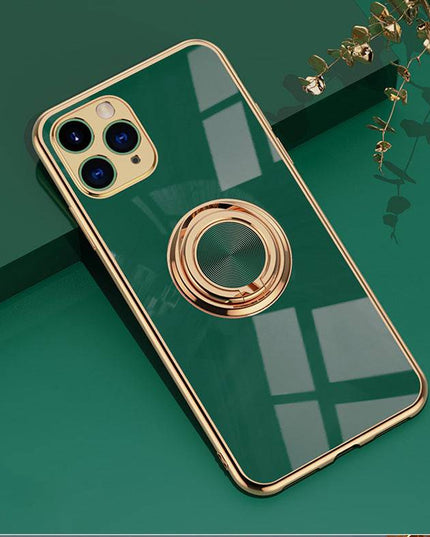 Shiny Plating Built-in Finger Ring Case For iPhone 12 Series - Libiyi