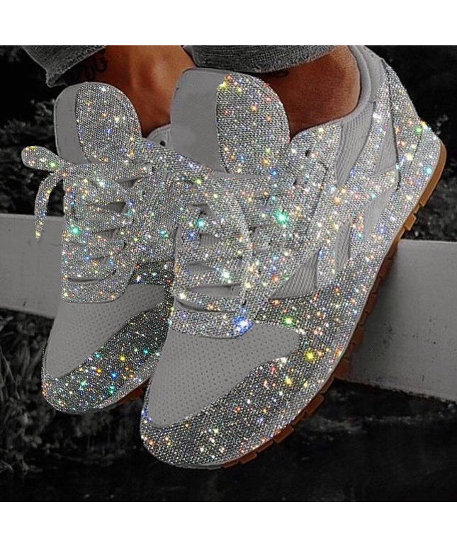 Libiyi Women Sparkle Lace-up Sneakers - Libiyi