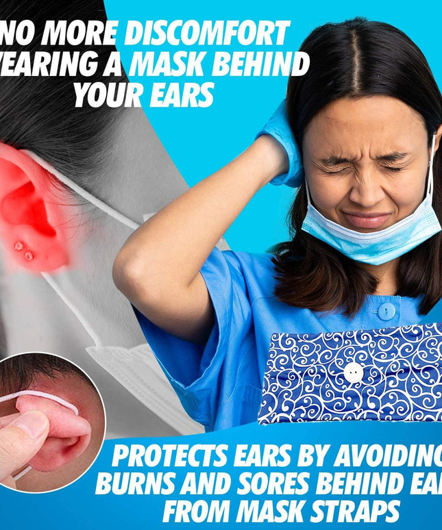 Button Elastic Hair Bands For Ear Saver - Libiyi