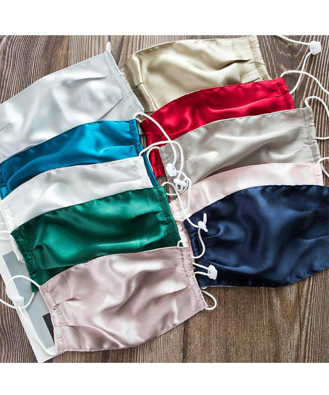 3PC Mulberry Silk Knitted Breathable Mask Men Women Skin-Friendly Soft Anti Dust Washable Reusable Face Mask Summer Thin Mask - Libiyi