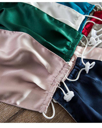 3PC Mulberry Silk Knitted Breathable Mask Men Women Skin-Friendly Soft Anti Dust Washable Reusable Face Mask Summer Thin Mask - Libiyi