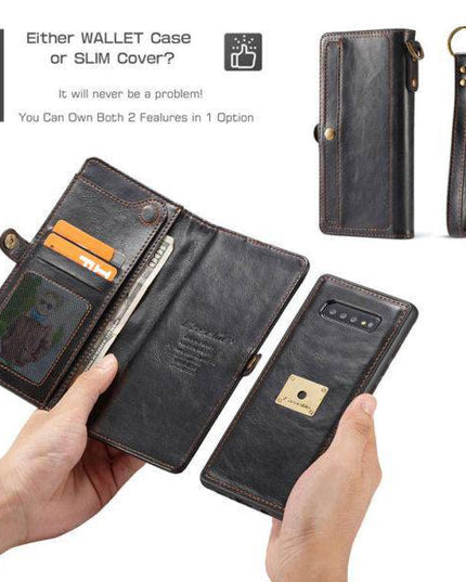 Samsung  Wallet Magnetic Case With Wrist Strap Detachable 2 in 1 Back Cover - Libiyi