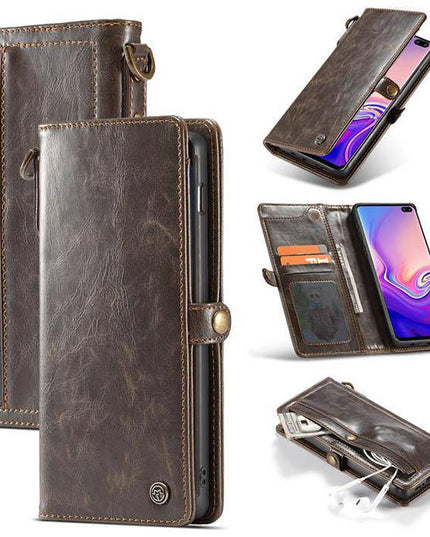 Samsung  Wallet Magnetic Case With Wrist Strap Detachable 2 in 1 Back Cover - Libiyi