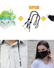 White / 3PCS/SET / With Lanyards(2Pcs)+Mask(1Pcs)